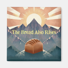 "Het Brood Rijst Ook" Literaire Woordspeling Keuke Magneet