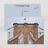 Het Brooklyn Bridge Briefkaart in New York (Voorkant / Achterkant)