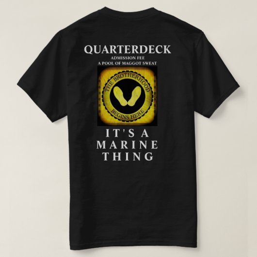 HET BROTHERHOOD BEGINT HIER / HET IS EEN MARIENE D T-SHIRT (Design achterkant)