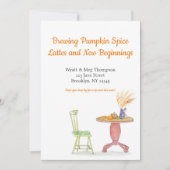 Het brouwen van pompoen Spice Latte in Nieuw Huis Aankondiging (Voorkant)