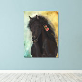 HET BROWN FRIESIAN ~ Wrapped Canvas Afdruk (Insitu (Houten vloer))