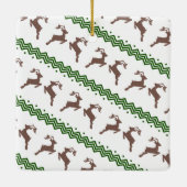 HET BROWN REINDEERPATROON KERAMISCH ORNAMENT (Achterkant)
