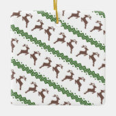 HET BROWN REINDEERPATROON KERAMISCH ORNAMENT (Voorkant)