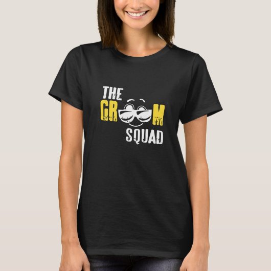Het Bruidegom Team Retro Grappig Bachelorfeest T-S T-shirt (Voorkant)