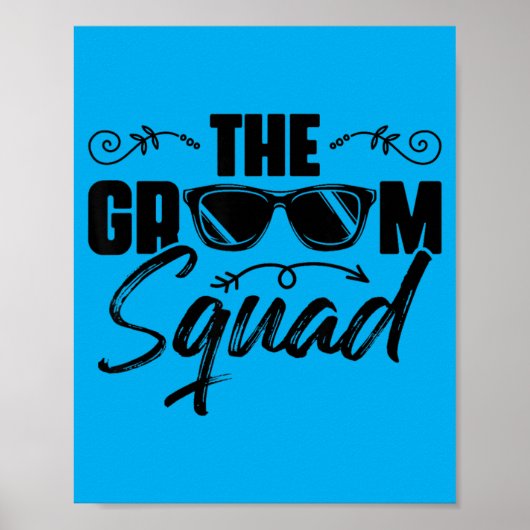 Het Bruidegom Team Sungles Trouw Bruiloft Bachanal Poster (Voorkant)