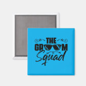 Het Bruidegom Team Sungles Trouw Bruiloft Jonggeze Magneet (Voorkant / Achterkant)