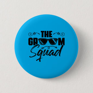 Het Bruidegom Team Sungles Trouwen Bachelor Feest Ronde Button 5,7 Cm