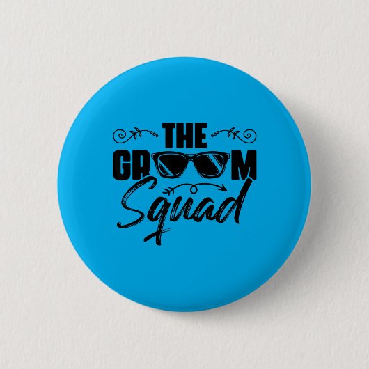 Het Bruidegom Team Sungles Trouwen Bachelor Feest Ronde Button 5,7 Cm (Voorkant)