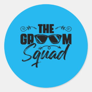 Het Bruidegom Team Sungles Trouwen Bachelor Feest Ronde Sticker