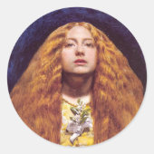 Het bruidsmeisje, 1851 door John Everett Millais Ronde Sticker (Voorkant)