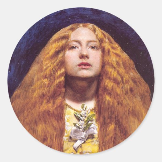Het bruidsmeisje, 1851 door John Everett Millais Ronde Sticker