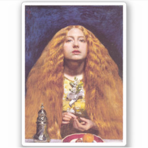Het bruidsmeisje, 1851 door John Everett Millais Sticker