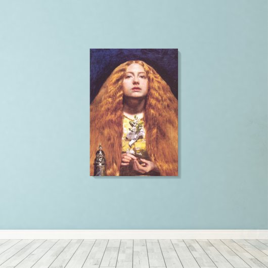 Het bruidsmeisje (door John Everett Millais) Canvas Afdruk (Insitu (Houten vloer))