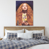 Het bruidsmeisje (door John Everett Millais) Canvas Afdruk (Insitu (Slaapkamer))
