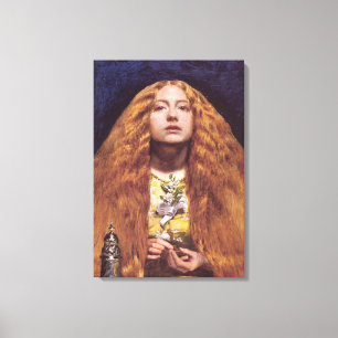 Het bruidsmeisje (door John Everett Millais) Canvas Afdruk