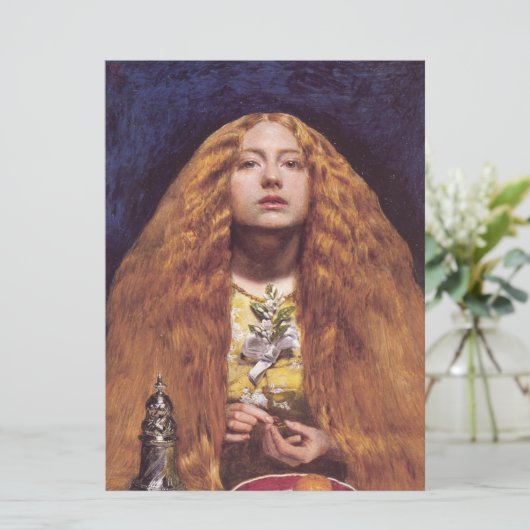 Het bruidsmeisje (door John Everett Millais) Kaart (Staand voorkant)