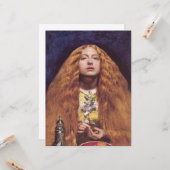 Het bruidsmeisje (door John Everett Millais) Kaart (Voorkant / Achterkant in situ)