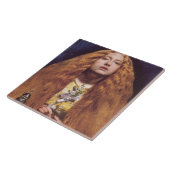 Het bruidsmeisje (door John Everett Millais) Tegeltje (Zijkant)