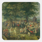 Het bruiloft Banquet Vierkante Sticker (Voorkant)