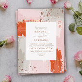 Het bruiloft van de kunstenaar is een felmoderne a folie uitnodiging