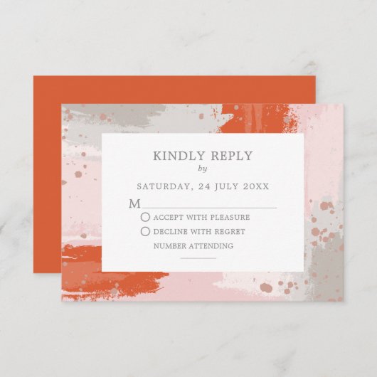 Het bruiloft van de kunstenaar is een felmoderne a informatiekaartje (Voorkant / Achterkant)