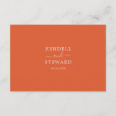 Het bruiloft van de kunstenaar is een felmoderne a informatiekaartje (Achterkant)