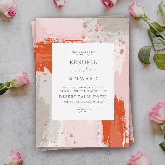 Het bruiloft van de kunstenaar is een felmoderne a kaart