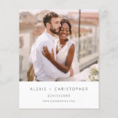 Het bruiloft van de minieme witte bruiloft met fot (Achterkant)