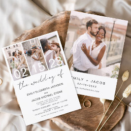 Het bruiloft van het Witte Berichten van de Foto C Kaart