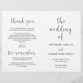 Het bruiloft van, Modern Wedding Foldable Program (Voorkant)