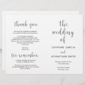 Het bruiloft van, Modern Wedding Foldable Program (Voorkant / Achterkant)