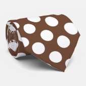 Het bruine en Witte Stropdas van de Stip (Opgerold)