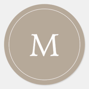 het bruine huwelijk van het ashwood ronde sticker