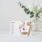 Het bruine Mollig Denken - Visitekaartje (Staand voorkant)