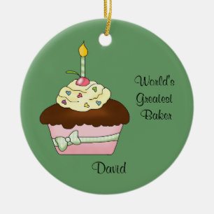 Het bruine Ornament van Kerstmis Cupcake
