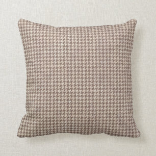 Het Bruine Patroon van Houndstooth Kussen