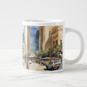 Het bruisende Riyadh Street Uitzicht Grote Koffiekop (Rechts)