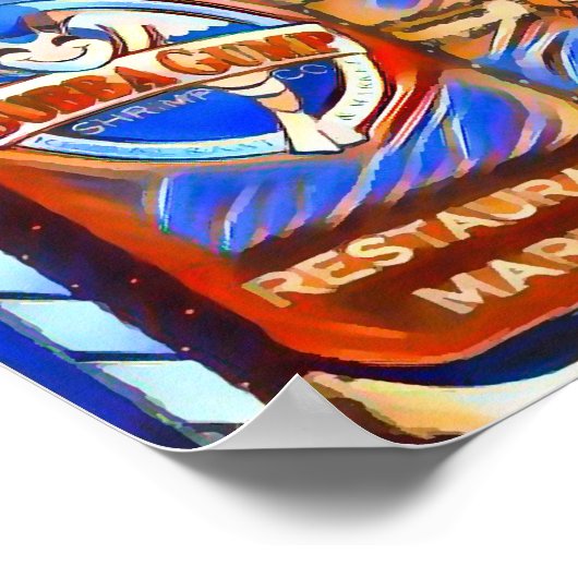 Het Bubba Gump Shrimp Company-teken Poster (Hoek)