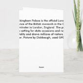 Het Buckingham Palace Londen Engeland van CREST Kaart (Achterkant)