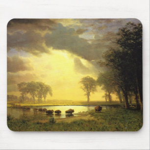 Het buffelspoor, Albert Bierstadt Muismat