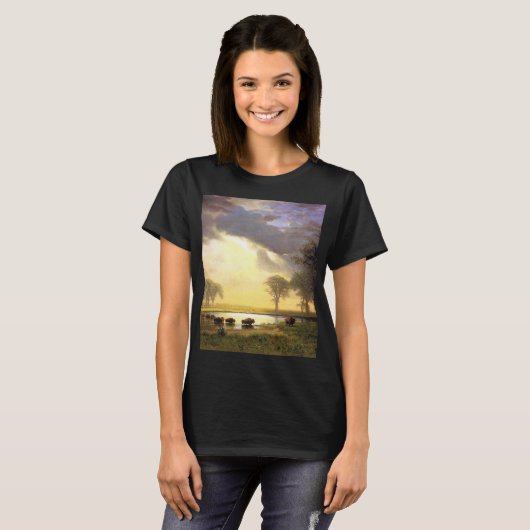 Het bufferspoor van Albert Bierstadt T-shirt (Voorkant volledig)