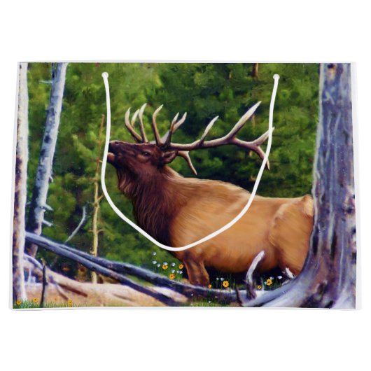 Het Bugler Elk Bull Large Cadeautasje (Voorkant)