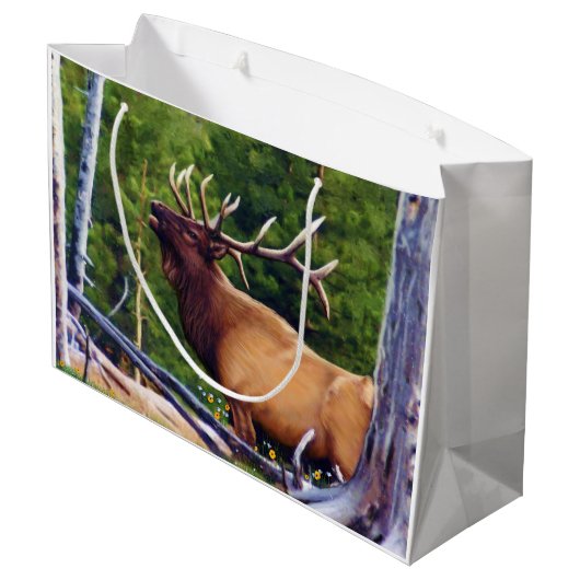 Het Bugler Elk Bull Large Cadeautasje (Achterkant Gekanteld)
