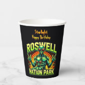 Het buitenaardse ontmoetingspark van Roswell wacht Papieren Bekers (Voorkant)