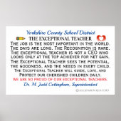 Het buitengewone Poster van de leraar (Voorkant)