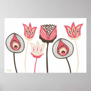 Het buitengewoon brede Vintage Funky Art. van de Poster