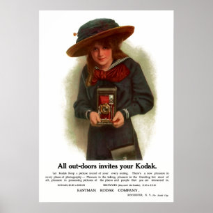 Het buitenmeisje. Circa 1911. Poster