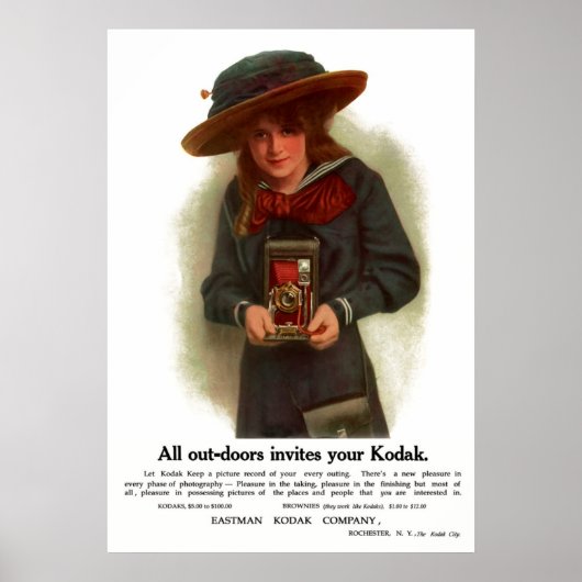 Het buitenmeisje. Circa 1911. Poster (Voorkant)