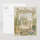 Het Bulgaarse paviljoen in de Universele Universit Briefkaart (Voorkant / Achterkant)