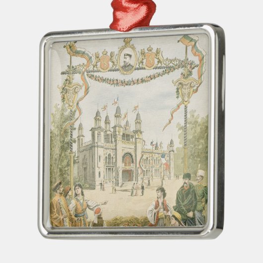 Het Bulgaarse paviljoen in de Universele Universit Metalen Ornament (Links)